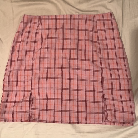pink shein plad skirt - Picture 5 of 5